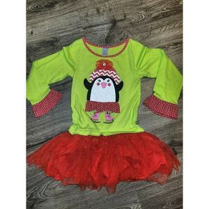 Dollie & Me Penguin Christmas Tutu Party Dress Girls Size 8